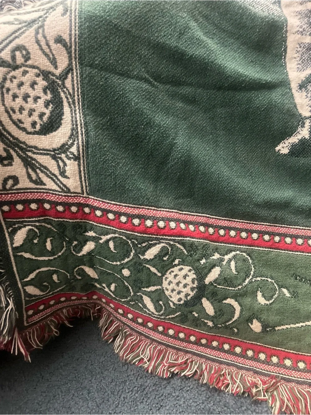 Victorian Woman Golfer Golfing Themed 100% Cotton Woven Tapestry Throw Fringe